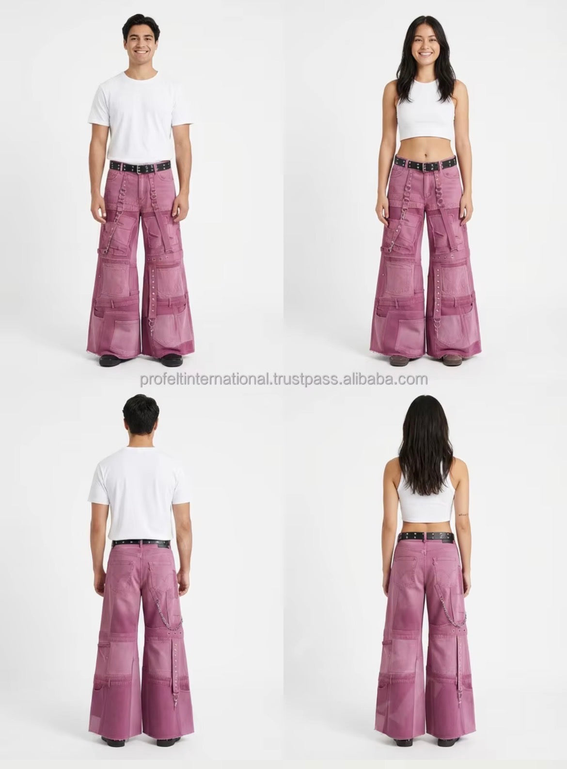 Rose Utility Wide-Leg Pants